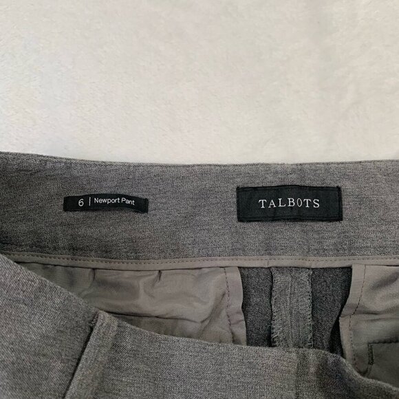 Talbots Newport gray straight leg cotton stretch casual career dress pants - Picture 7 of 11